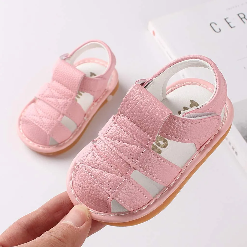 0-18Months Newborn Sandals Baby Girls Boys Roman Shoes First Walkers Soft Sole Shoes Beach Non-slip Outdoor Sneakers