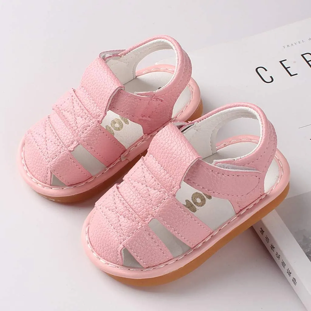 0-18Months Newborn Sandals Baby Girls Boys Roman Shoes First Walkers Soft Sole Shoes Beach Non-slip Outdoor Sneakers