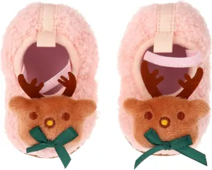 1 Pair Reindeer Baby Shoes Cunas Recien Nacidos Baby Infant Shoes Toddler Cots Infant Slipper Toddler Soft Sole Infant Knitted Shoes Infant Winter Shoes Cotton Shoes Pink