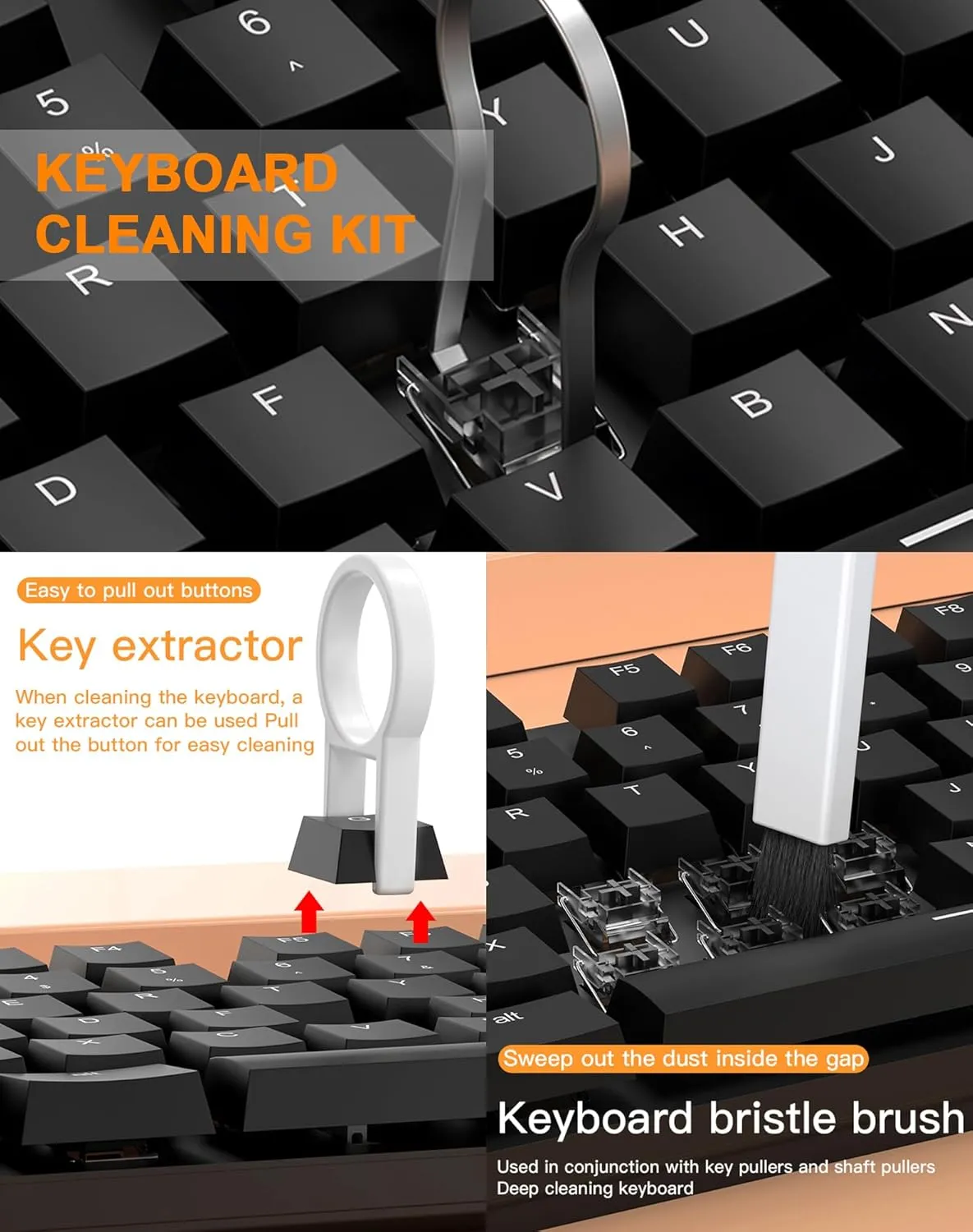 20-in-1 Laptop Phone Screen Keyboard Cleaner Kit, Multifunctional Cleaning Kit for AirPods, iPhone, iPad, Electronic Device Cleaning Tool for Camera PC Monitor Earbud TV Tablet Phone Car Screens