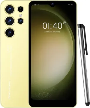 2025 Cheap Unlocked Cell Phone, 6.1" Unlocked Android Phones, 1GB 8GB RAM Smartphone Mobile Phones Dual SIM Dual Camera, Quad Core Phone, 2350mAh Battery (Yellow)