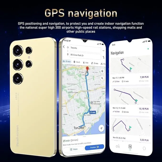 2025 Cheap Unlocked Cell Phone, 6.1" Unlocked Android Phones, 1GB 8GB RAM Smartphone Mobile Phones Dual SIM Dual Camera, Quad Core Phone, 2350mAh Battery (Yellow)