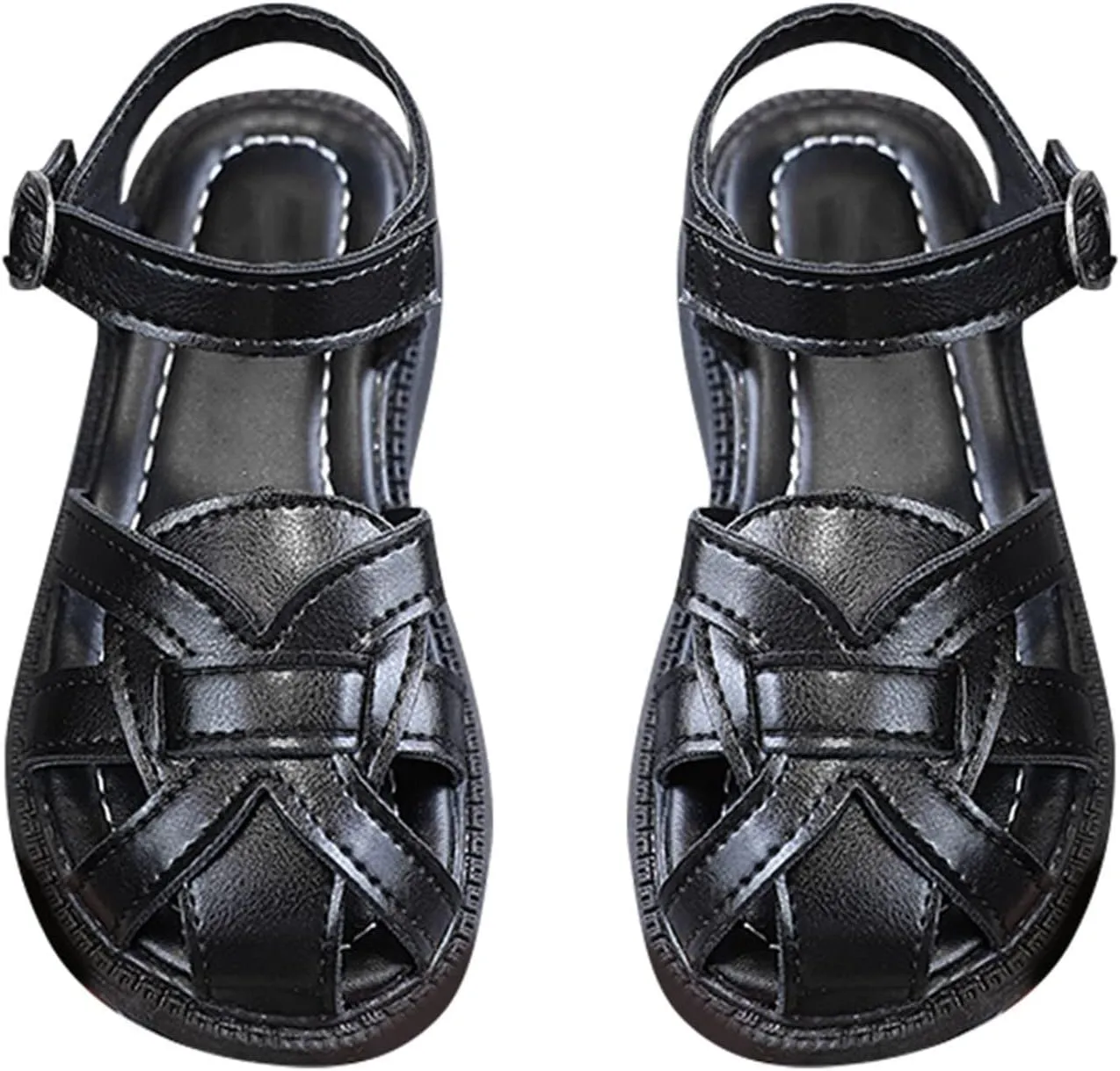 2025 Toddler Little Child Girls' Sandals Shoes Baotou Braided Soft Sole Beach Sandals 2025 Trendy