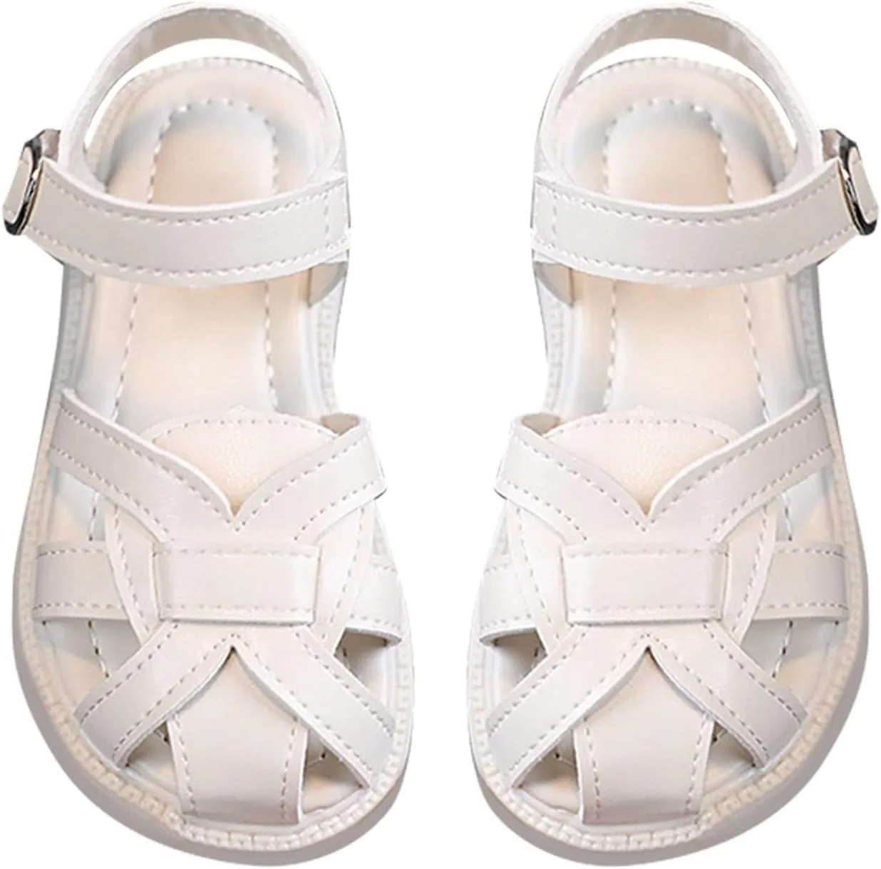 2025 Toddler Little Child Girls' Sandals Shoes Baotou Braided Soft Sole Beach Sandals 2025 Trendy