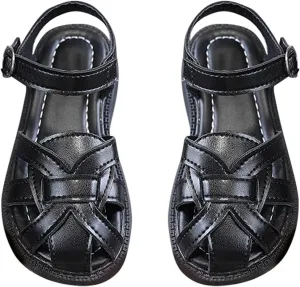 2025 Toddler Little Child Girls' Sandals Shoes Baotou Braided Soft Sole Beach Sandals 2025 Trendy
