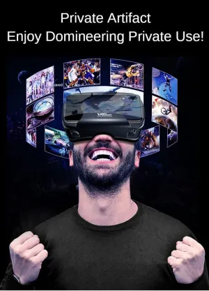 5~7inch VRG Pro 3D VR Glasses Virtual Reality Full Screen Visual Wide-Angle VR Glasses Box for 5 to 7 inch Smartphone Eyeglasses with Remote Control (Black Basic)