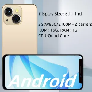 6.11inch Unlocked Cell Phone Android Phones Smart Phones Dual SIM Card1GB RAM 16GB ROMSupports Dual SIM Card Support: WiFi, Bluetooth Frequency Band of 3GWCDMAUnlocked New for Android (GOLD)
