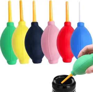 6Pieces Ink Air Blower for Alcohol Silicone Blowing Pump Cleaning Tool Large Size Air Puffer for Removes Dust from Cameras,Watch,Dispersing Inks, Cell Phone, Lense