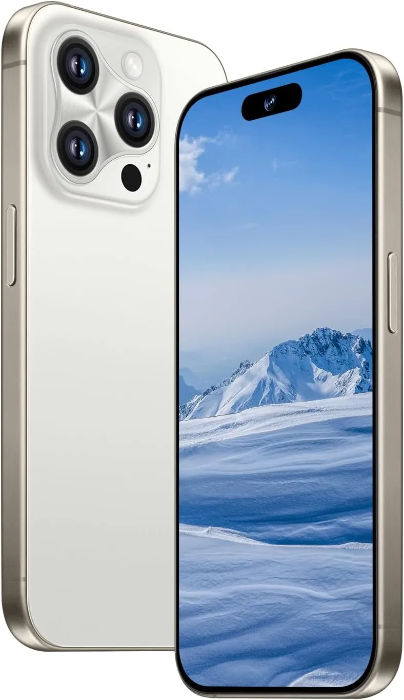 A16 pro max Unlocked Cell Phones Android 13 Smartphone with 8GB 256GB Mobile Phones 6.9" FHD Screen 108MP 48MP/6800 mAh and Dual SIM (White)