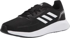 adidas Baby Runfalcon 2.0 Running Shoe, Black/White/Silver Metallic, 6 US Unisex Infant