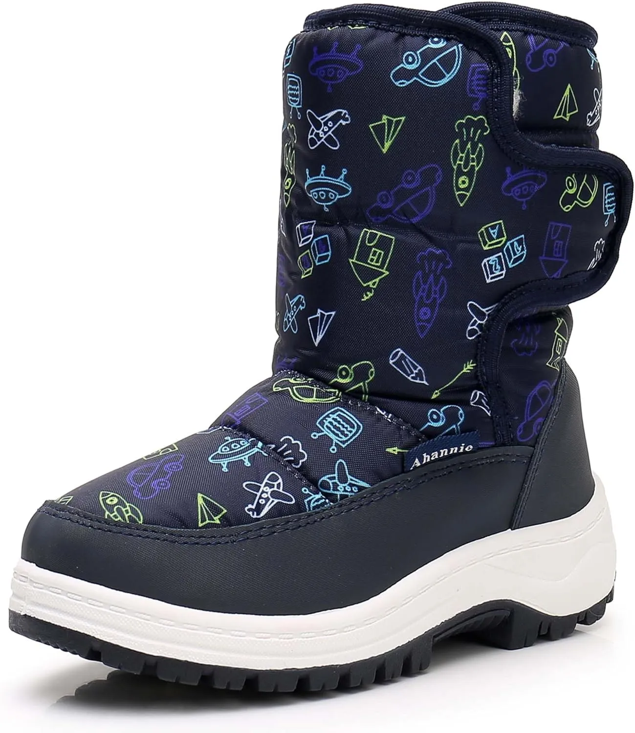 Ahannie Kids Toddler Snow Boots Boys Girls Winter Boots Insulated Warm Outdoor Shoes(Toddler/Little Kid)