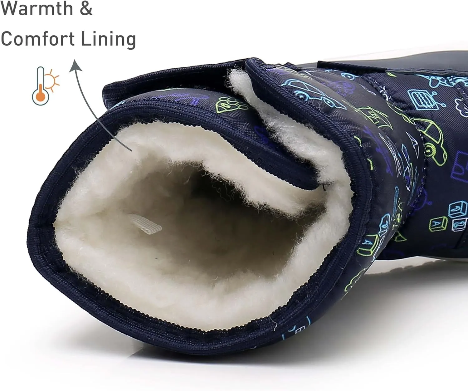 Ahannie Kids Toddler Snow Boots Boys Girls Winter Boots Insulated Warm Outdoor Shoes(Toddler/Little Kid)