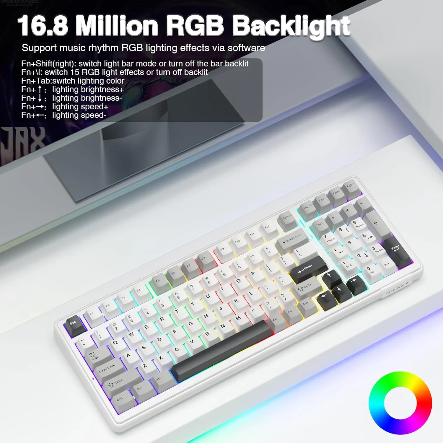 AULA F99 Wireless Mechanical Keyboard,Tri-Mode BT5.0/2.4GHz/USB-C Hot Swappable Custom Keyboard,Pre-lubed Linear Switches,RGB Backlit Computer Gaming Keyboards for PC/Tablet/PS/Xbox