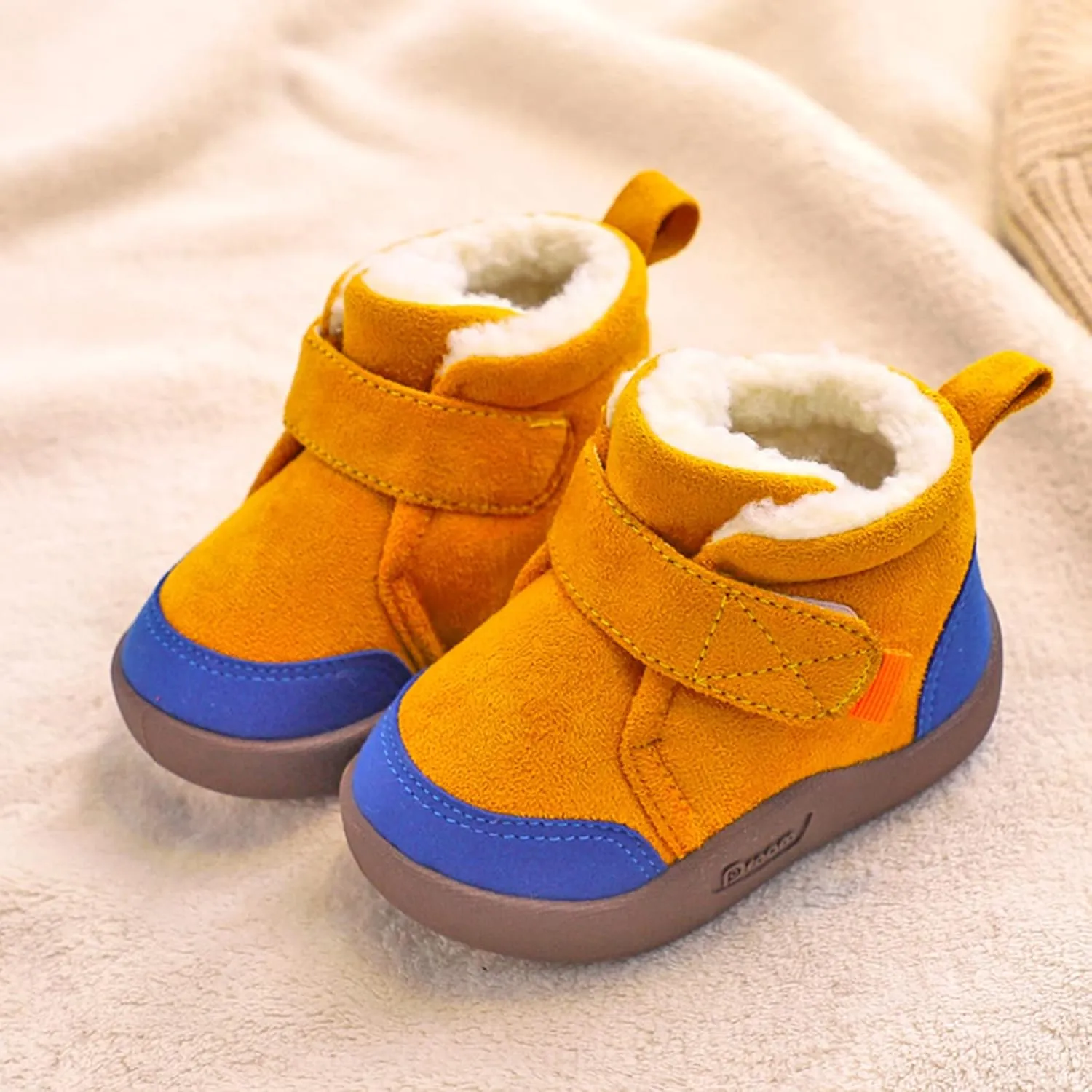 Baby Boots Boy 12 Months Baby Shoes Toddler Boots Soft Bottom Toddler Shoes Plus Velvet Thick Non Slip Large Cotton Shoes Girls Boots