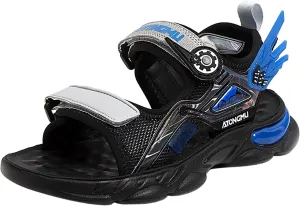 Baby Boy and Unisex Sandals for Infant/Toddlers Summer Outdoor Shoes Anti-Slip Soft Sole Breathable (Blue, 3 Big Kids)