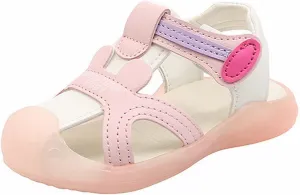 Baby Boy and Unisex Sandals for Infant/Toddlers Summer Outdoor Shoes Athletic Non-Slip Soft Sole (Pink, 6.5 Infant)