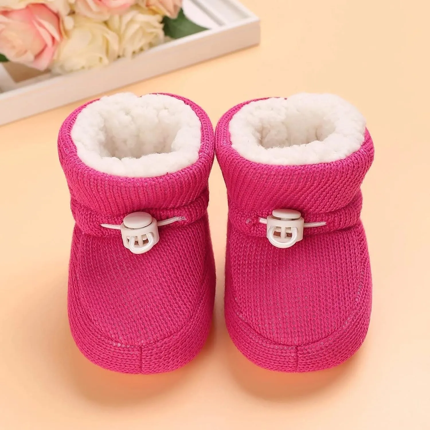 Baby Boy Girl Fleece Boots Newborn Shoes Winter Snow Boots Anti-Slip Soft Sole Warm Infant Toddler Prewalker
