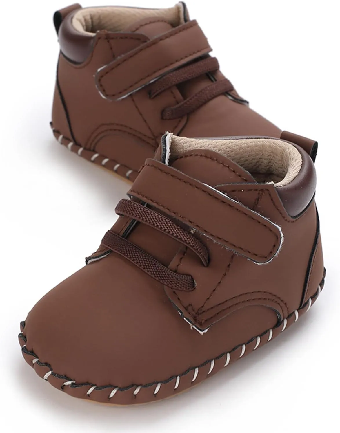Baby Boy Girl High-Top Ankle Shoes Non Slip Soft Sole Infant Toddler Comfortable Prewalker Hard Sole Shoes for Baby Girl