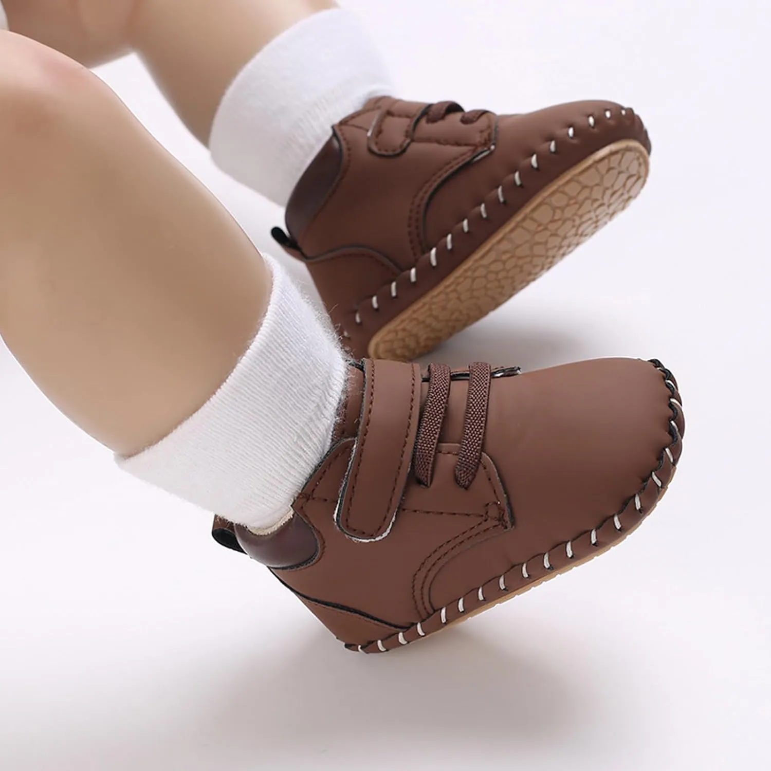 Baby Boy Girl High-Top Ankle Shoes Non Slip Soft Sole Infant Toddler Comfortable Prewalker Hard Sole Shoes for Baby Girl