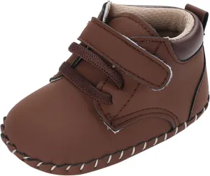 Baby Boy Girl High-Top Ankle Shoes Non Slip Soft Sole Infant Toddler Comfortable Prewalker Hard Sole Shoes for Baby Girl