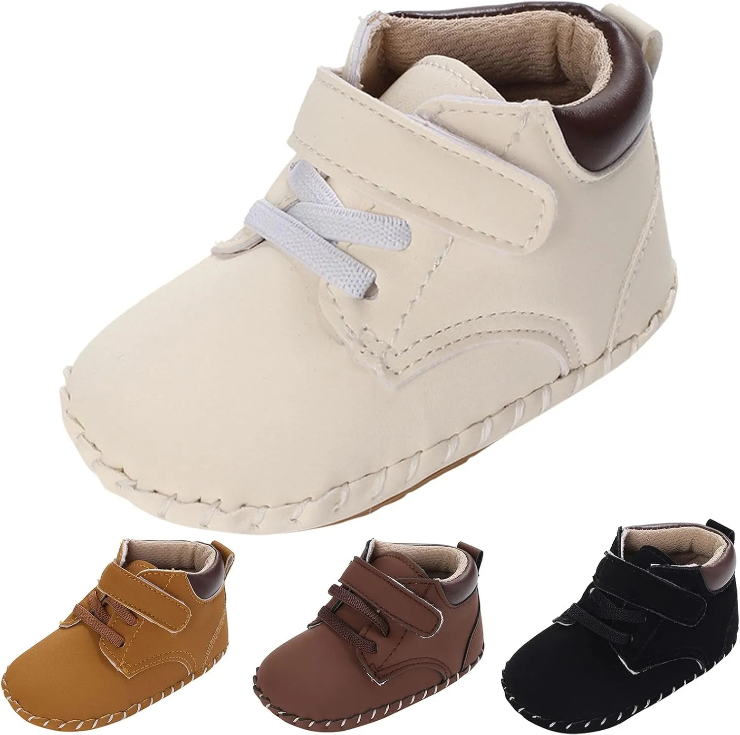 Baby Boy Girl High-Top Ankle Shoes Non Slip Soft Sole Infant Toddler Comfortable Prewalker Hard Sole Shoes for Baby Girl