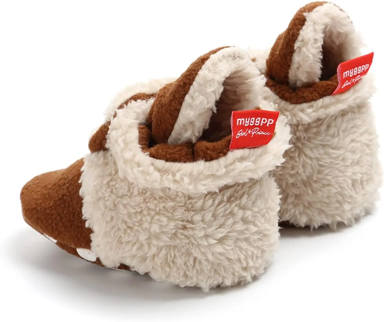 Baby Boy Girl Non-Skid Cozy Crib Shoes Fleece Booties Cotton Newborn Socks Soft Sole Winter Warm 0-18M Baby Slippers