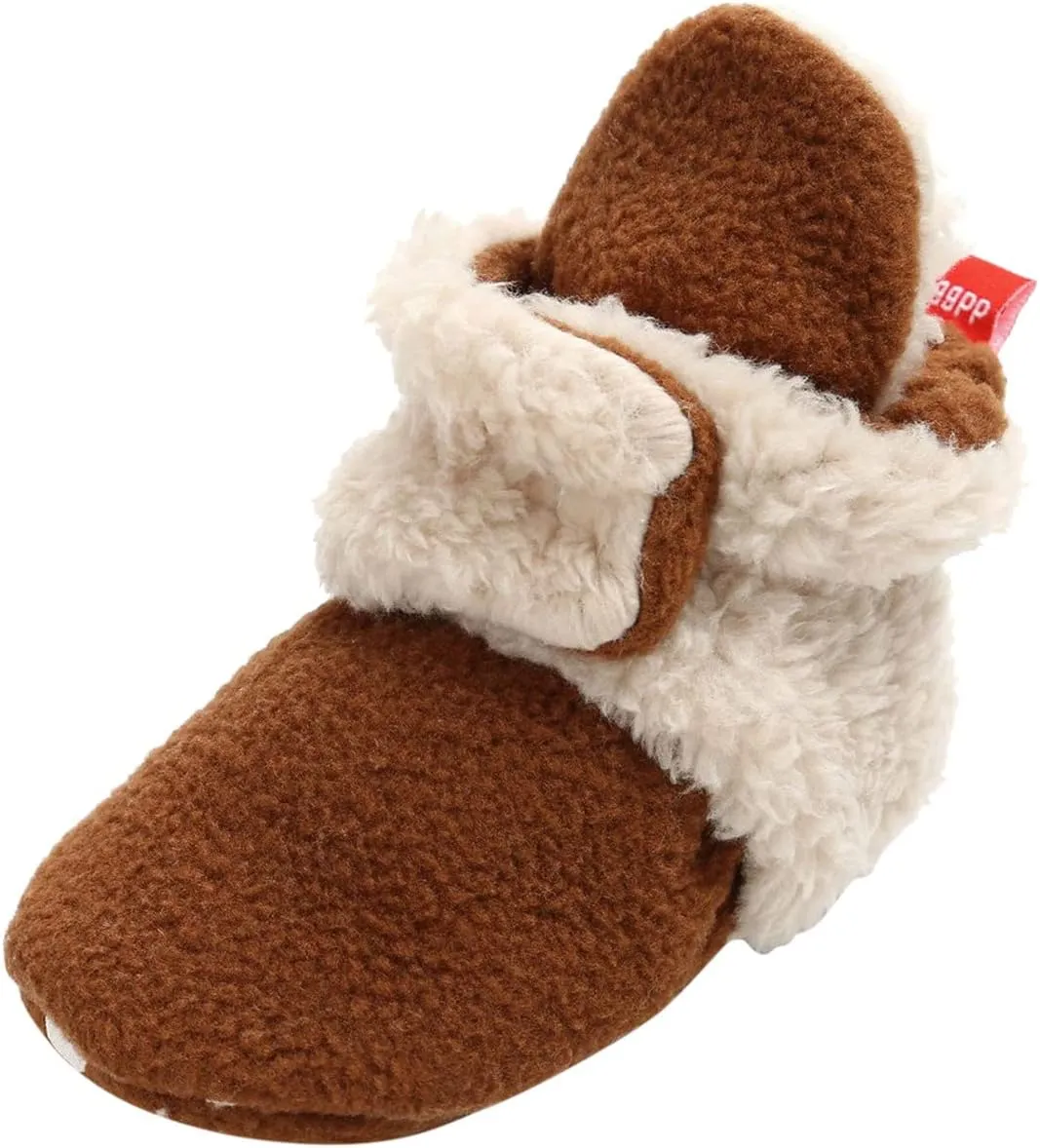 Baby Boy Girl Non-Skid Cozy Crib Shoes Fleece Booties Cotton Newborn Socks Soft Sole Winter Warm 0-18M Baby Slippers