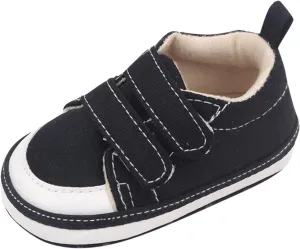 Baby Boys Girls Canvas First Walking Shoes, Infant Newborn Non Slip Soft Sole Comfortable Platform Sport Sneaker