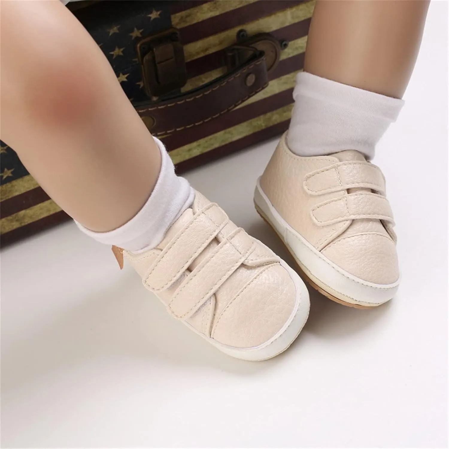 Baby Boys Girls Non-Slip Rubber Sole First Walking Shoes Infant Soft Tennis Sports Sneakers Outdoor Shoes Size 5