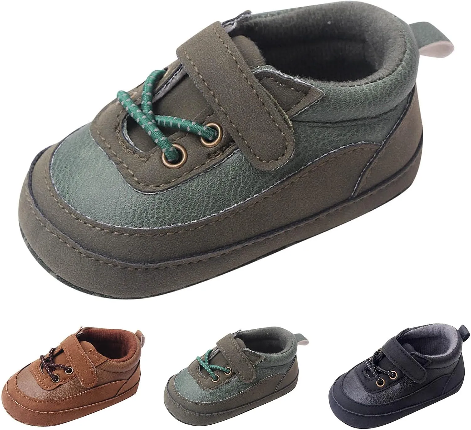 Baby Boys Girls PU Leather xford Shoes Soft Rubber Sole Sneakers Infant Walking Shoes Anti-Slip Ankle Boots