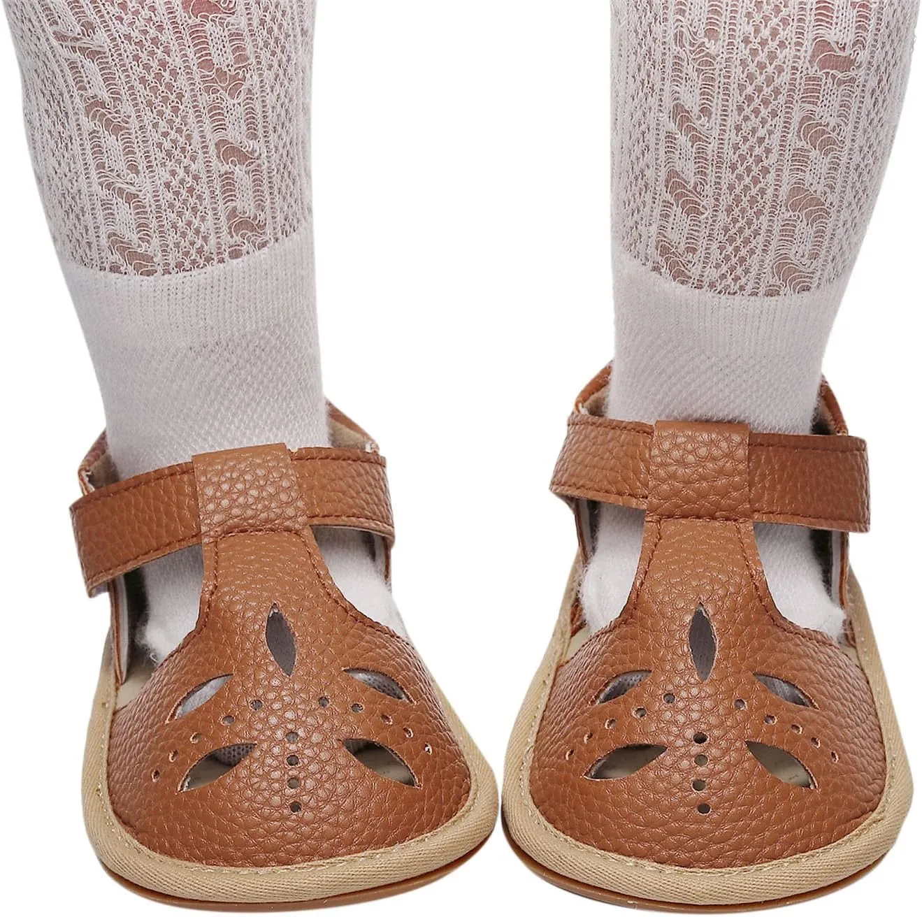 Baby Boys Girls Sandals PU Leather Soft Anti-Slip Rubber Sole Infant Summer Outdoor Shoes Toddler First