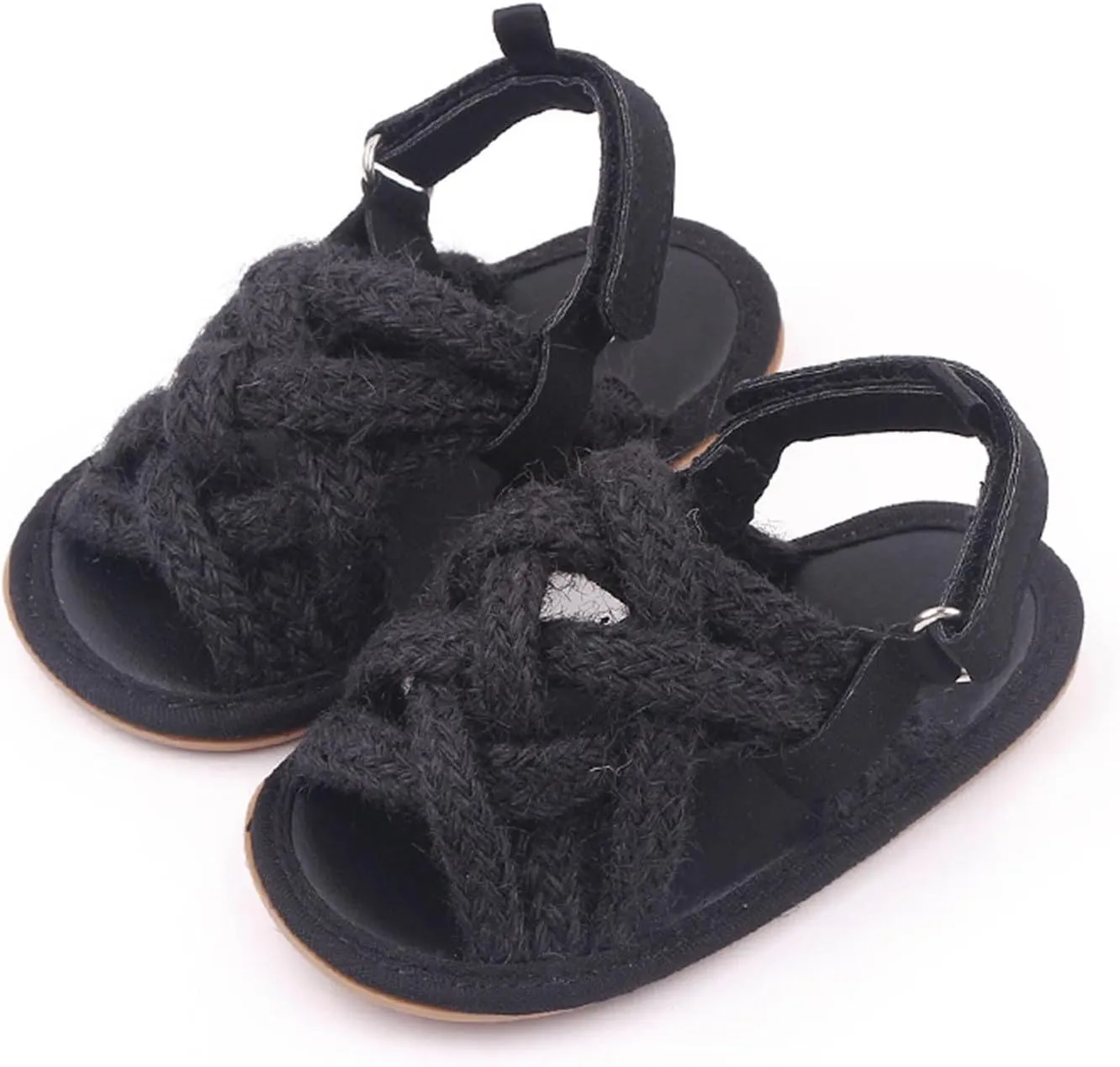 Baby Boys Girls Sandals Weave Open Toe Shoes with Anti-Slip Rubber Sole Infant Summer Outdoor Shoes First Walking Shoes