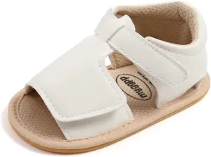 Baby Boys Girls Summer Sandals PU Leather Rubber Sole Anti-slip Toddler First Walkers Shoes