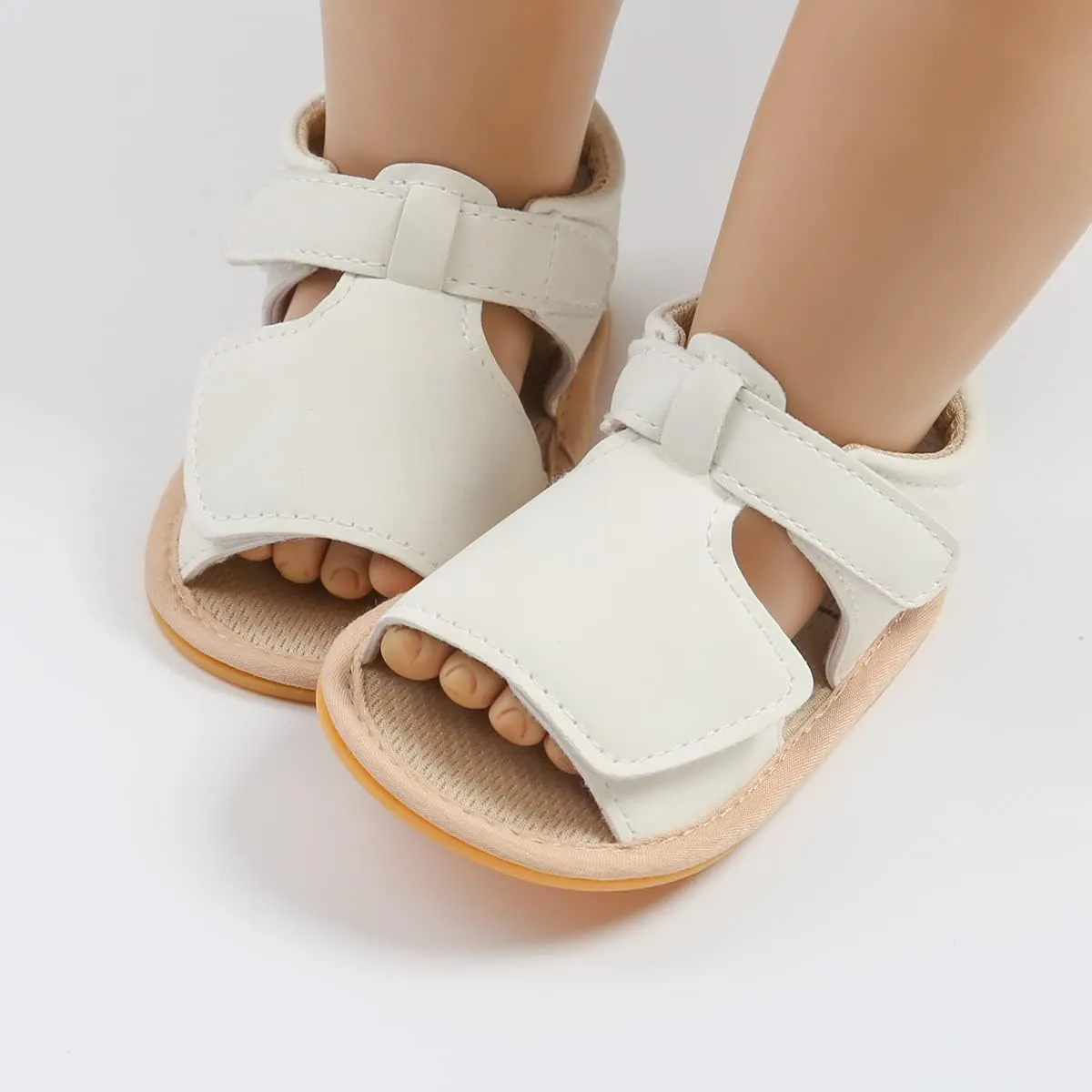 Baby Boys Girls Summer Sandals PU Leather Rubber Sole Anti-slip Toddler First Walkers Shoes