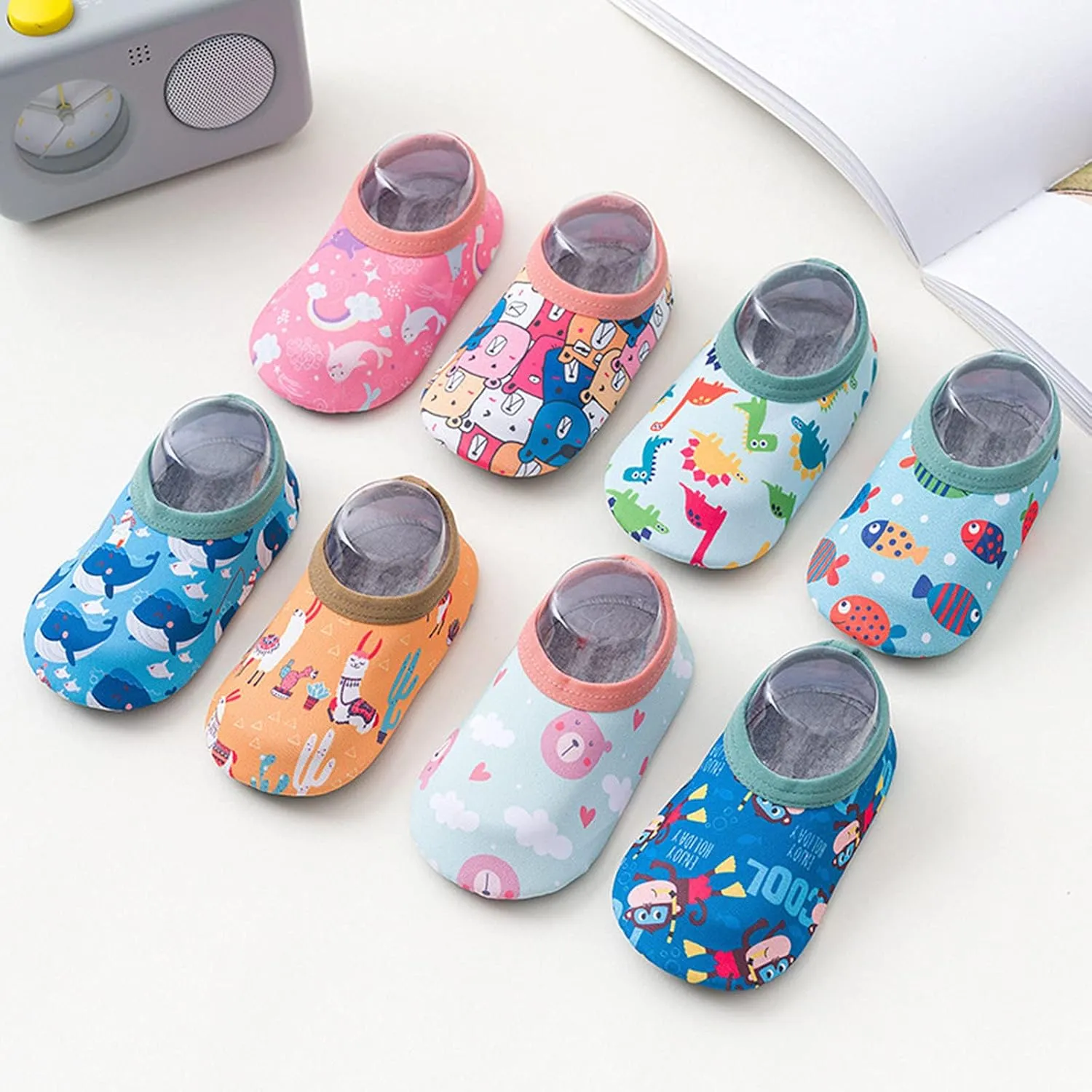 Baby Boys Girls Swim Water Shoes Non-Slip Barefoot Socks for Toddler Kids Beach Pool Outdoor Sports Walking Shoes