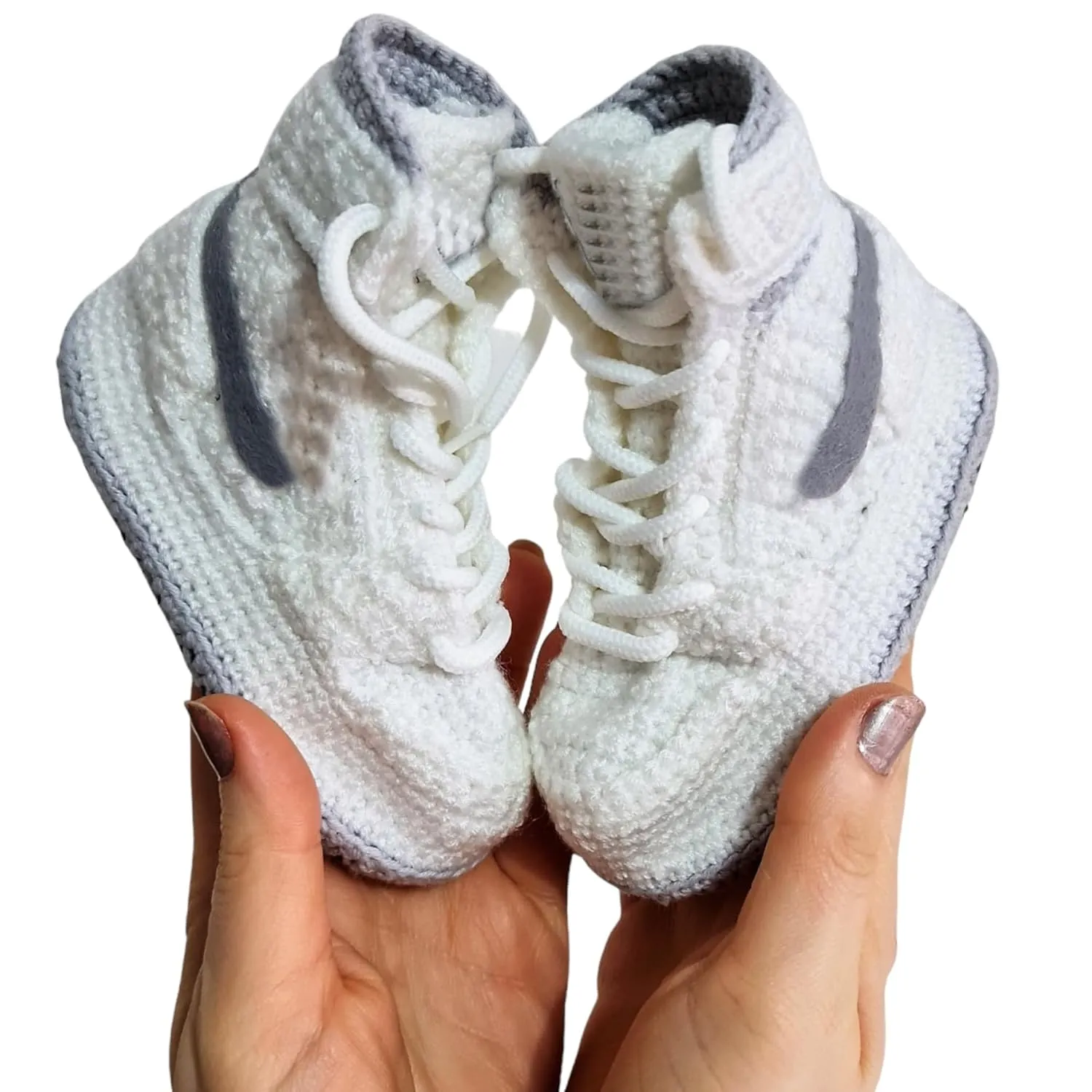 Baby Custom Knit Booties, Basketball Infant Newborn Wool Cotton Slippers, Handcrafted Jordan-Inspired Crochet Slippers, Walker first Step Walking Toddlers Shoes, Cozy Winter Warm Knitted Socks