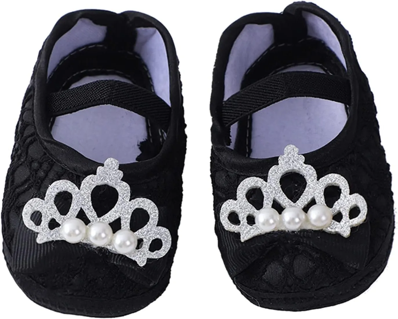 Baby Fashion Ankle Strap Soft Sole Sneakers Infant Pearl Flower Princess Shoes Girls Non Slip Breathable Slippers