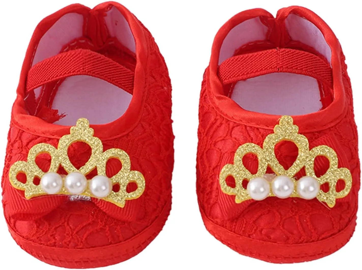Baby Fashion Ankle Strap Soft Sole Sneakers Infant Pearl Flower Princess Shoes Girls Non Slip Breathable Slippers