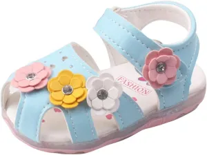 Baby Flowers Girls Shoes Sandals Toddler Infant Kids LED Luminous Baby Shoes Basketball Shoes for Boys