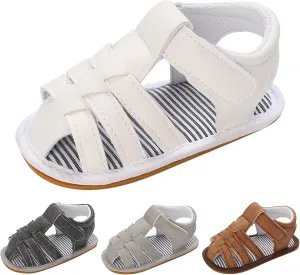 Baby Girl Boy Sandals Soft Anti-Slip Sole Roman Sandals for Toddlers Summer Casual Shoes Flat First Ballet Slippers