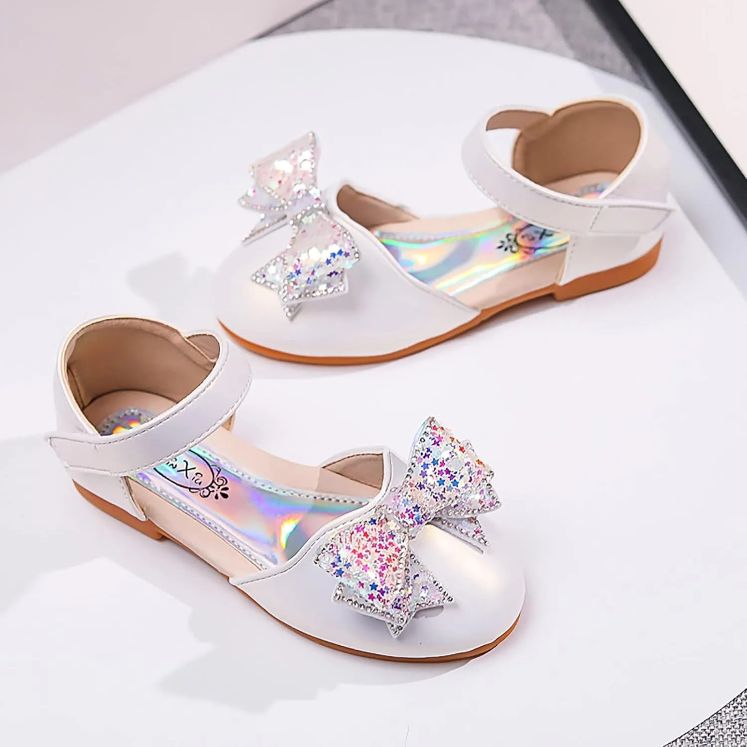 Baby Girl Shoes, 1-12 Years Girls Baby Princess Shoes Star Sequin Rhinestone Bow Sandals Pearl Bling Dancing Shoes