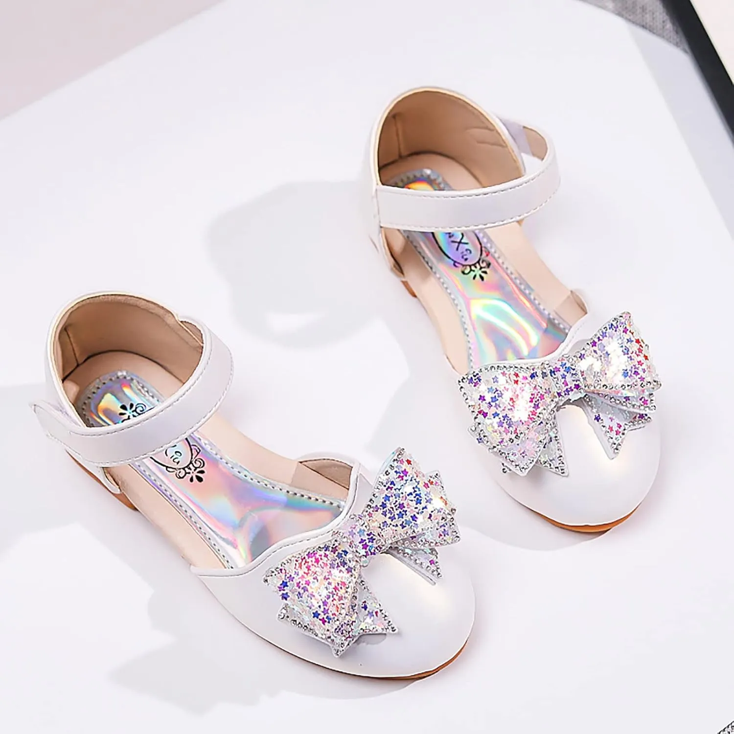 Baby Girl Shoes, 1-12 Years Girls Baby Princess Shoes Star Sequin Rhinestone Bow Sandals Pearl Bling Dancing Shoes