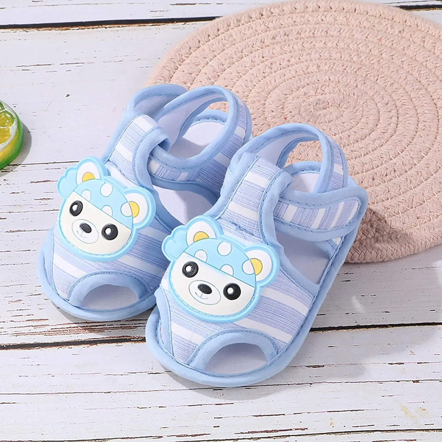 Baby Girls Boys Cute Cartoon Sandals Infant Soft Sole Closed Toe Anti Slip Lightweight Breathable Outdoor Shoes