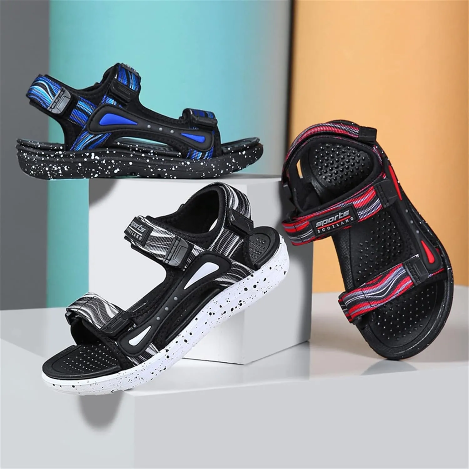 Baby Girls Boys Kid Child Sandals Summer Shoes Premium Soft Anti-Slip Thick Sole Lightweight Shoes (Blue, 2.5 Big Kids)