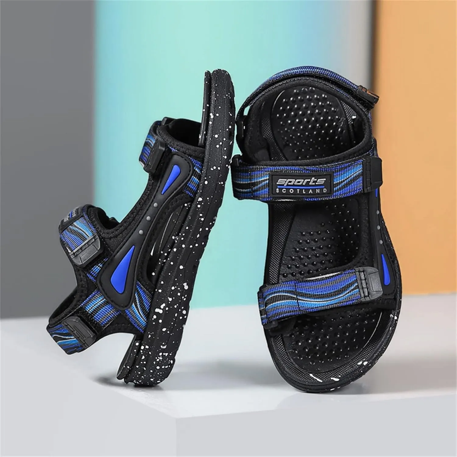 Baby Girls Boys Kid Child Sandals Summer Shoes Premium Soft Anti-Slip Thick Sole Lightweight Shoes (Blue, 2.5 Big Kids)