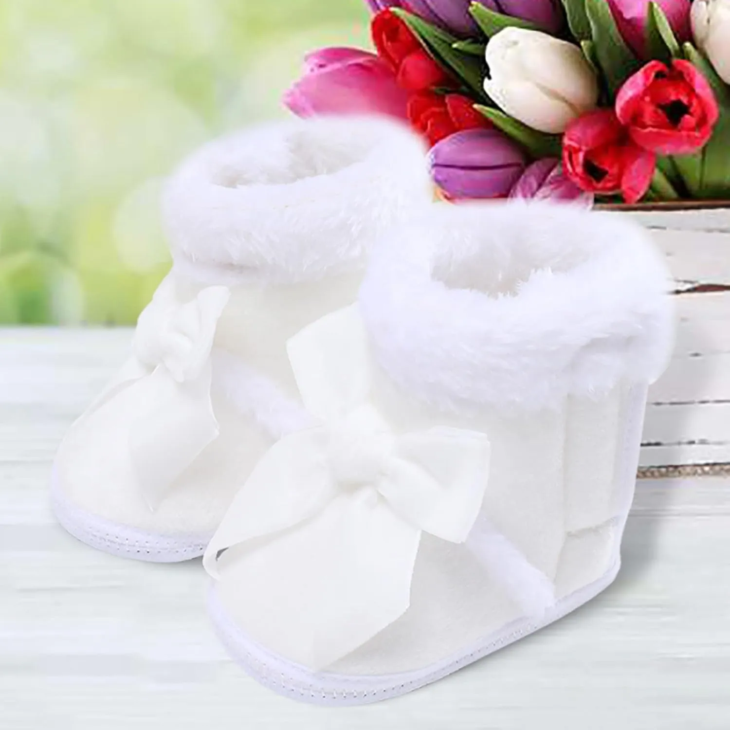 Baby Girls Boys Warm Shoes Plush Snow Booties Soft Comfortable Boots Infant Toddler Warming and 12-18 Month Shoes