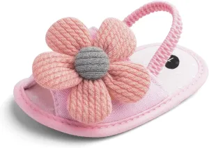 Baby Girls Flower Shoes Soft Sole Shoes Toddler Non Slip Shoes Sandals Leisure Baby Shoes for Indoor