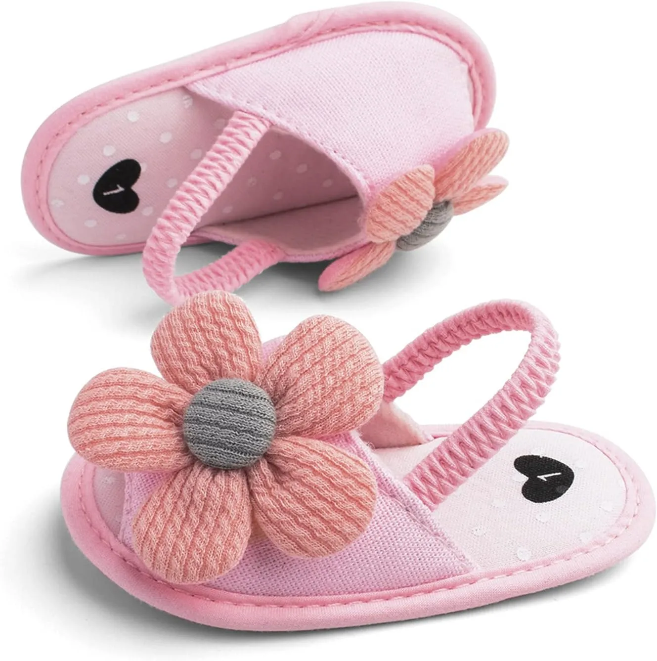 Baby Girls Flower Shoes Soft Sole Shoes Toddler Non Slip Shoes Sandals Leisure Baby Shoes for Indoor