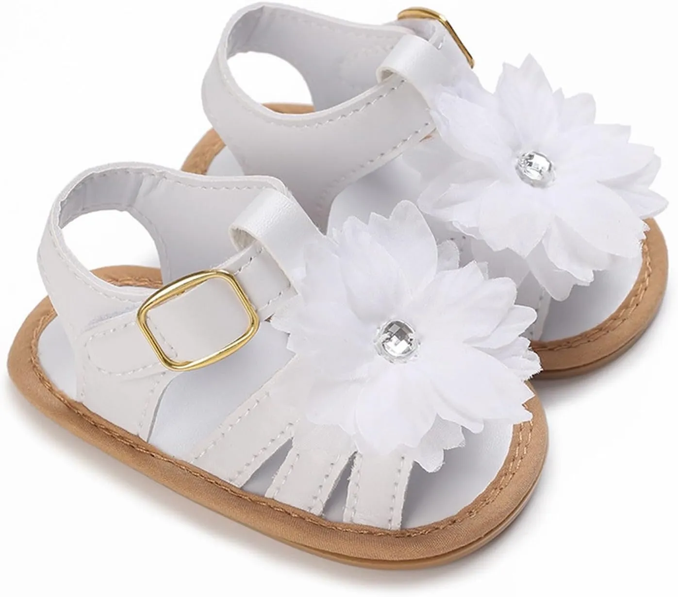 Baby Girls Sandals Ruffle Bowknot Premium Soft Sole Open Toe Breathable Summer Outdoor Shoes Sliders Sandals for Girls