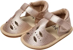 Baby Infant Boy Girl Sandals Shoes First Walking Shoes Soft Anti-Slip Rubber Sole Sneakers Fashion (Gold, 8.5 Toddler)